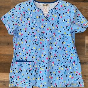 BODY by CHEROKEE’ Women’s Print Scrub Top. Size X-Large